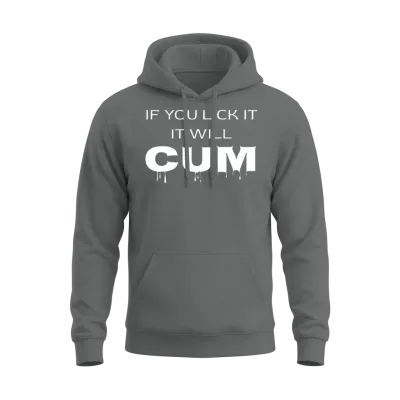 Bold Graffiti Style Quote Print Unisex Hoodie - Graphite Heather