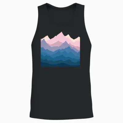 Minimalist Landscape 12 Unisex Tank Top - Black