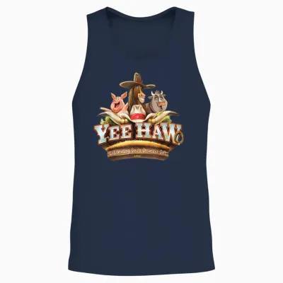 Yee Haw Vbs 2025 Animal Farm Vacation Bible School Unisex Tank Top - Navy