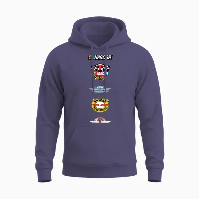 Nascar - Stacked Historical Racing Logos Unisex Hoodie - Heather Sport Dark Navy