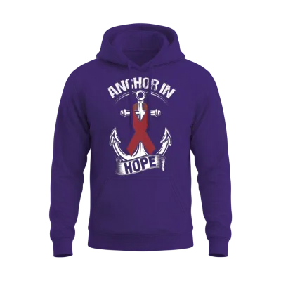 Anchor- Multiple Myeloma Cancer Awareness Unisex Hoodie - Purple