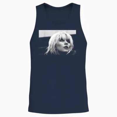 Debbie Harry Blondie Singer by Virginia Turbett Unisex Tank Top - Navy