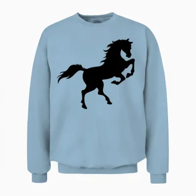 Horse, Wild Horse, Horse Owner, Rodeo, Wild Unisex Sweatshirt - Light Blue