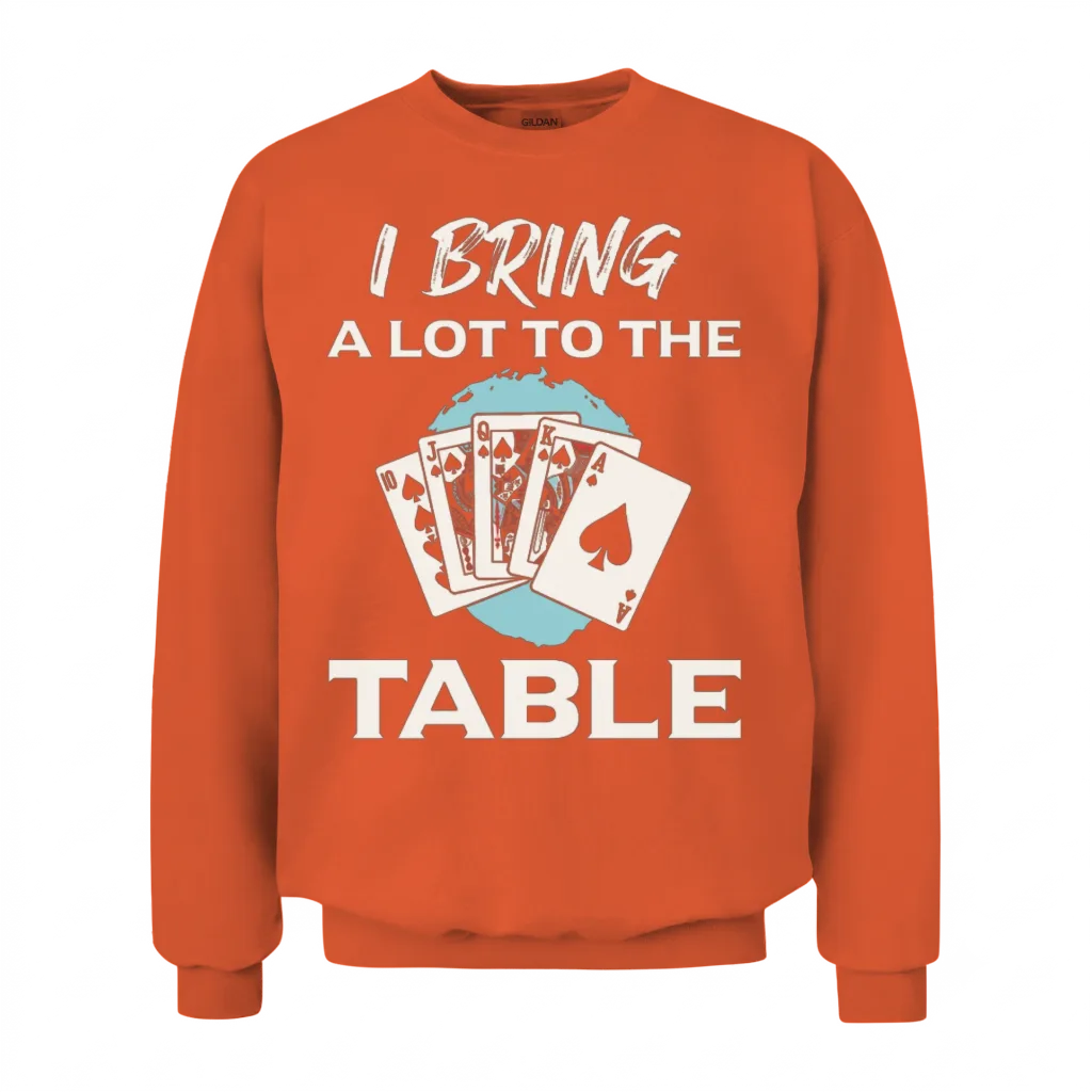 Funny Contract Bridge Player Unisex Sweatshirt - Orange