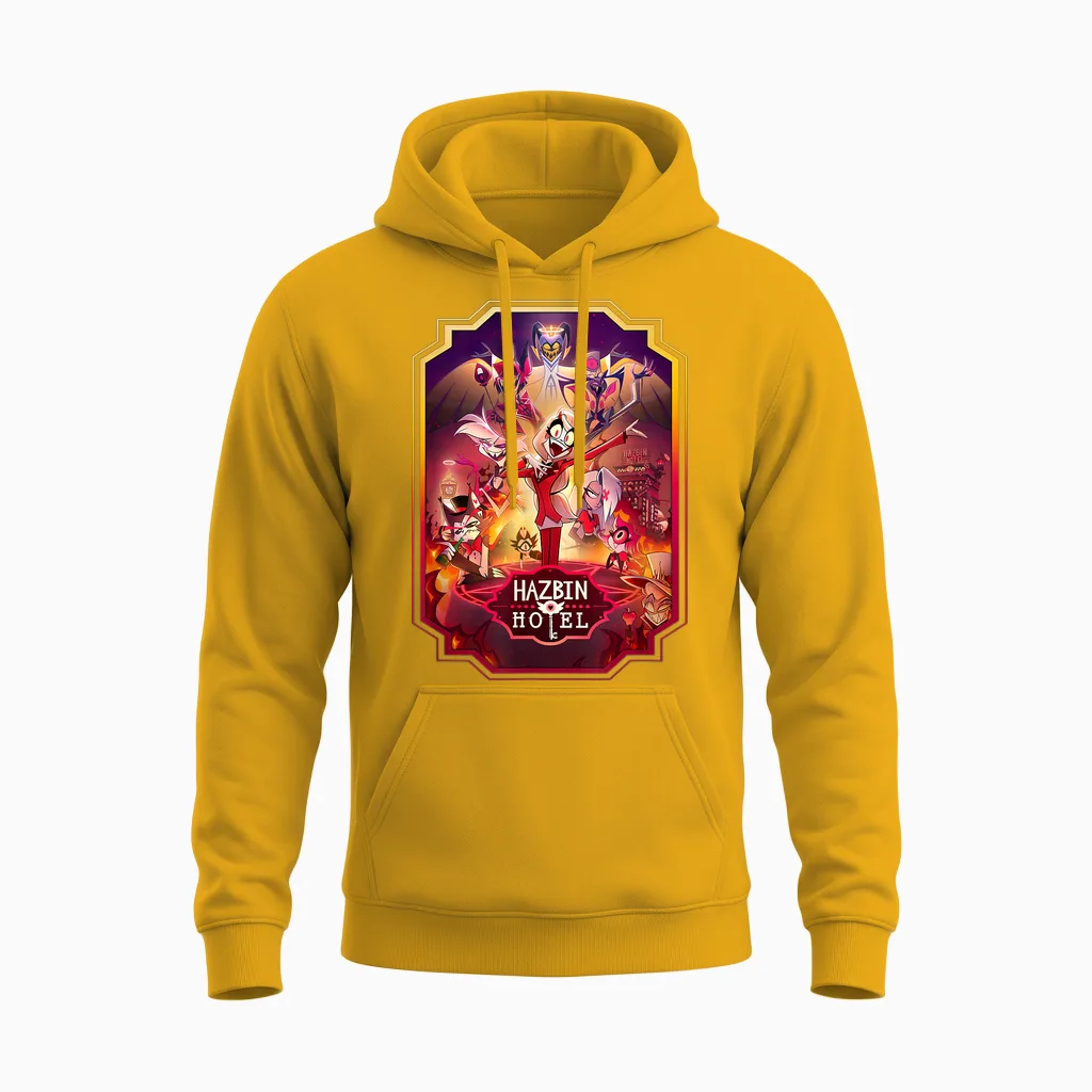 Hazbin Hotel - Poster Art Unisex Hoodie in Gold