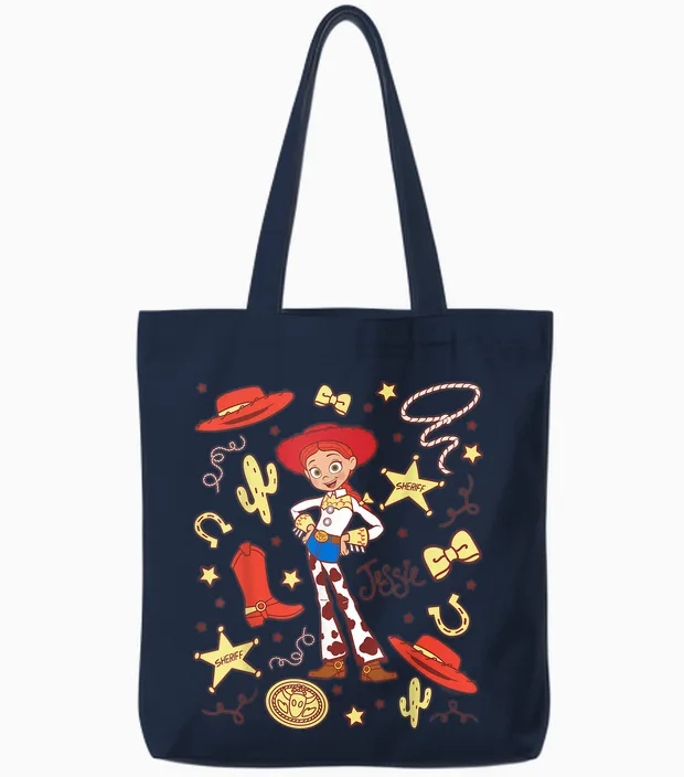 Disney and Pixar's Toy Story Jessie Cowgirl Western Spirit Tote Bags in Navy