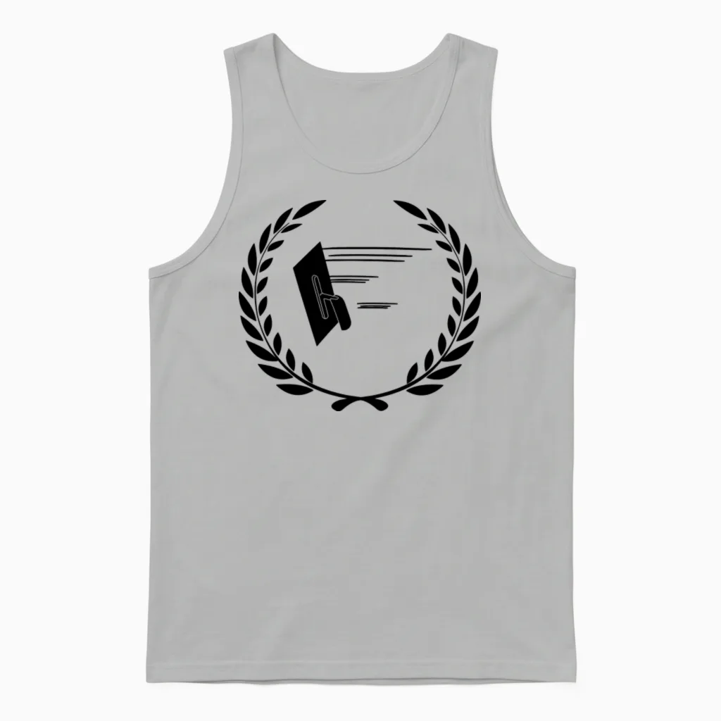 Laurel Wreath Plastering Unisex Tank Top in Ash