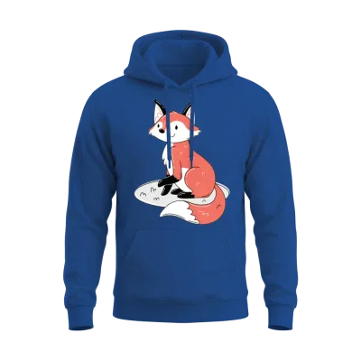 Cute Red Fox Unisex Hoodie - Royal
