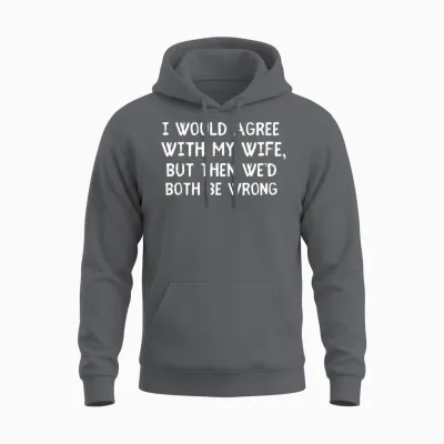 Funny Husband Wife Unisex Hoodie - Charcoal