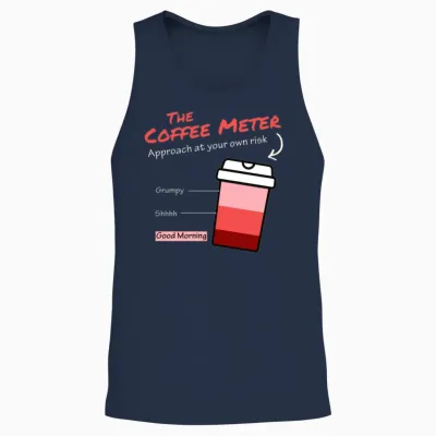 The Coffee Meter Unisex Tank Top - Navy