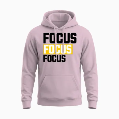 Focus Unisex Hoodie - Light Pink