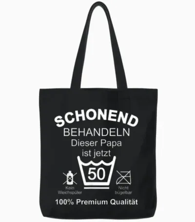 50 Geburtstag Mann 50er Papa 50 Jahre Vater Männer Tote Bags - Black