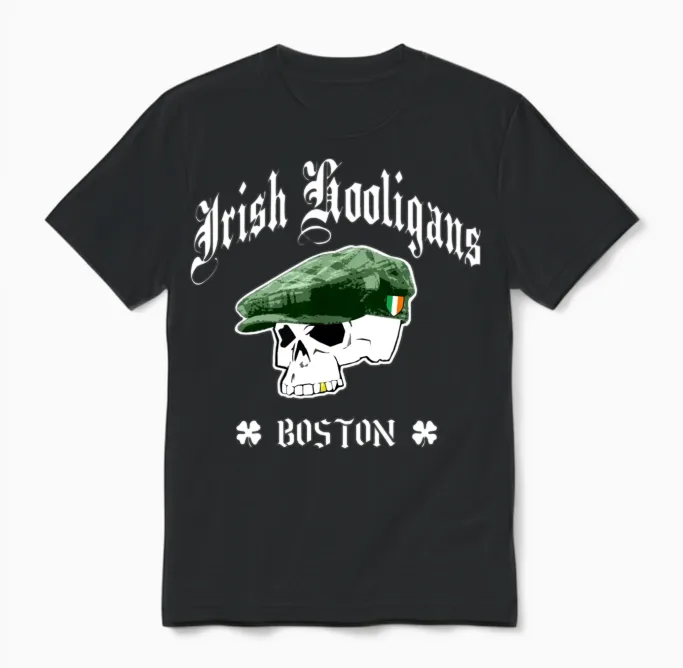 Irish Hooligans Boston Unisex T-Shirt in Black