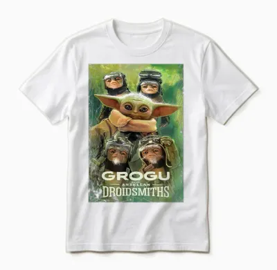 Star Wars: the Mandalorian and Grogu Anzellan Droidsmiths Unisex T-Shirt - White