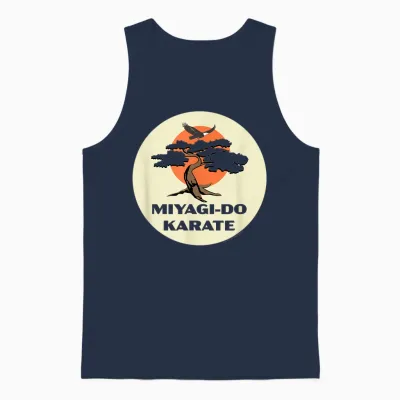 Cobra Kai Miyagi-Do Karate Eagle Fang Bonsai Tree Dojo Logo Unisex Tank Top - Navy