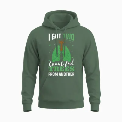 Lungs Operation Donor Lung Transplantation Unisex Hoodie - Military Green