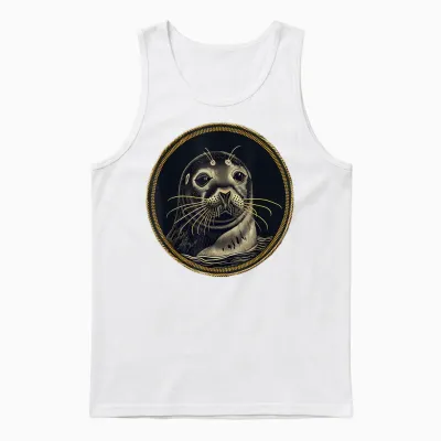 Seehund Säugetier Motiv Robbenliebhaber Ozean Meerestier Unisex Tank Top - White