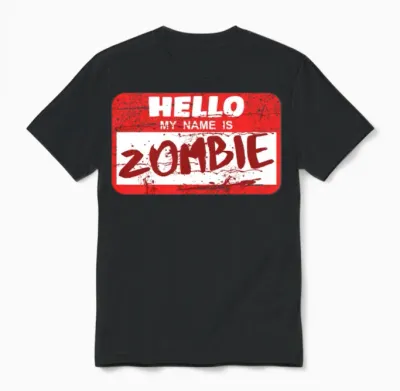 Zombie Funny Unisex T-Shirt - Black