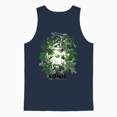 Sonic the Hedgehog Sonic Through the Ages Logo Unisex Tank Top - Navy