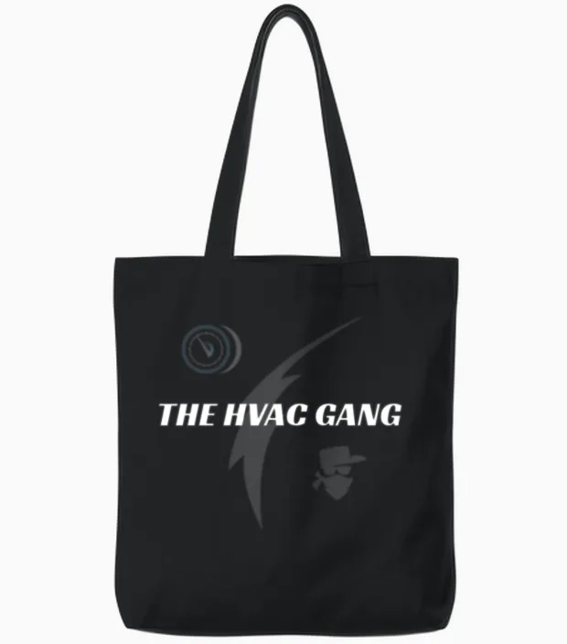 The Hvac Gang Tote Bags in Black