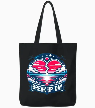 Breakup Day Tote Bags - Black