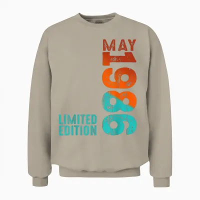 Mai 1986 Année 1986 Rétro 1986 Millésime 1986 Depuis 1986 Unisex Sweatshirt - Sand