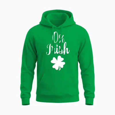 Zero Percent Irish Funny St Patricks Day Unisex Hoodie - Irish Green
