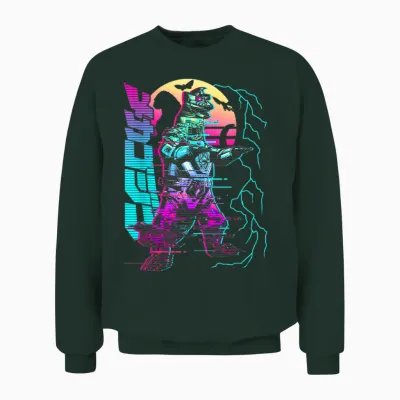 Godzilla Neon Mechagodzilla Unisex Sweatshirt - Forest