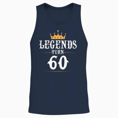 Legends Turn 60, 60th Birthday Unisex Tank Top - Navy