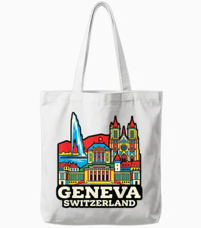 Genève Suisse Voyage Souvenir Ville Cadeau Tote Bags - White