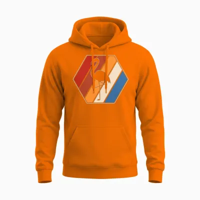 Flamingo Retro Unisex Hoodie - Safety Orange