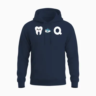 Dtq Dent Tuna Q Funny Word Game Funny Funny Unisex Hoodie - Navy