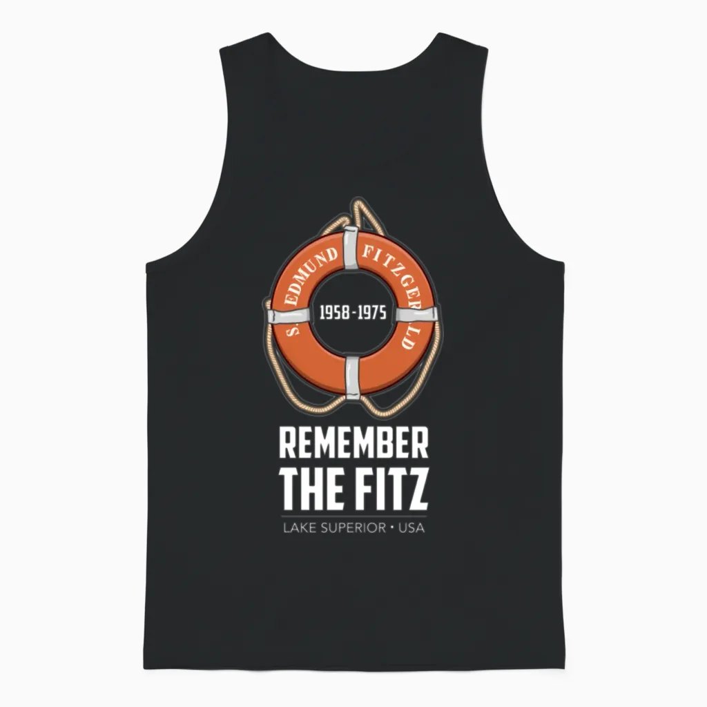 Ss Edmund Fitzgerald Lake Superior Iron Ore Unisex Tank Top in Black