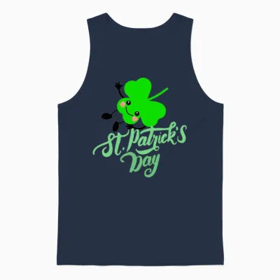 St Patrick's Day Unisex Tank Top - Navy