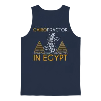 Funny Cairo Egypt Puns for Egyptian Archaeologist Unisex Tank Top - Navy – 1