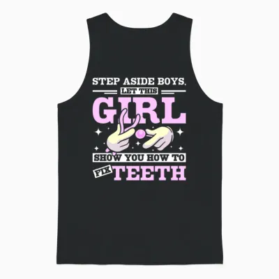 Let This Girl Show You How to Fix Teeth Unisex Tank Top - Black