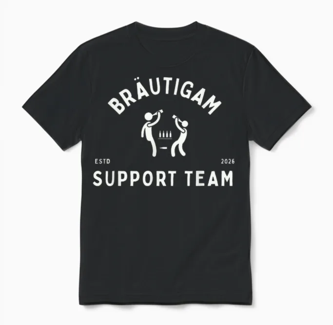 Groom Drinking Team Stag Night Beer Party Unisex T-Shirt in Black