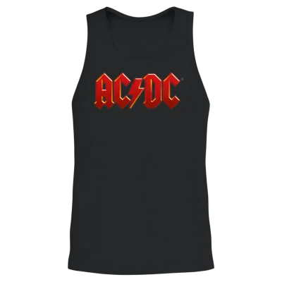 Ac/dc Classic Logo with Lightning Bolt Unisex Tank Top - Black