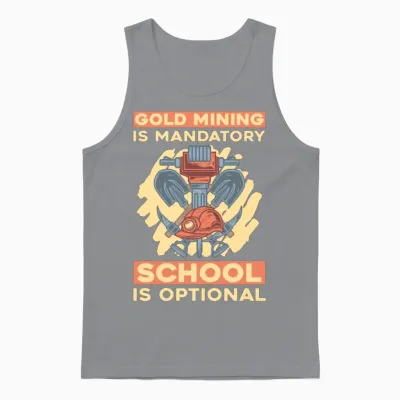 Gold Mining Unisex Tank Top - Sport Grey