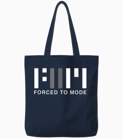 Forced to Mode T-Shirt, Black Tote Bags - Navy