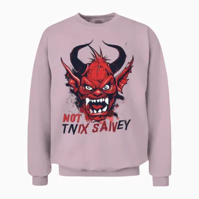 Funny, Not Today, Satan Unisex Sweatshirt - Light Pink