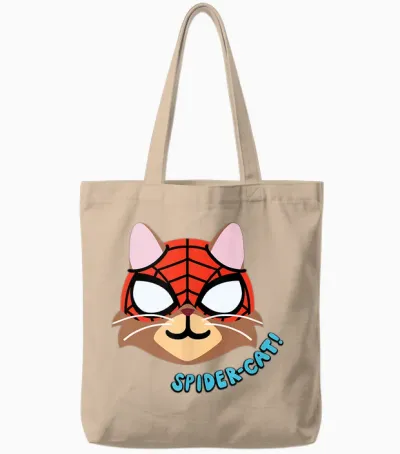 Amazon Essentials Marvel Spider-Man Spider-Cat Portrait Tote Bags - Natural