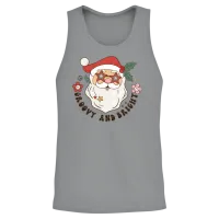 Retro Christmas Unisex Tank Top - Sport Grey – 2