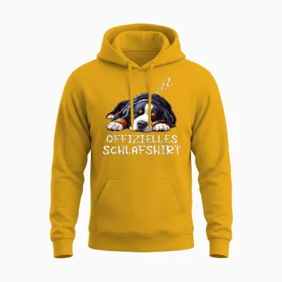 Official Sleep Shirt Bernese Mountain Dog Dog Unisex Hoodie - Gold