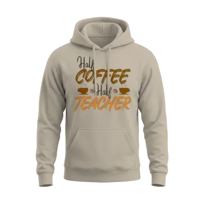 Funny Teacher,cool Teacher Coffee Lover Unisex Hoodie - Sand
