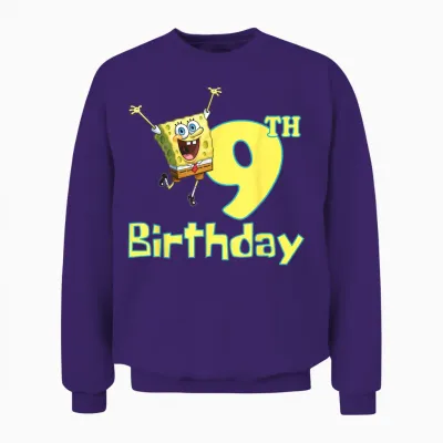 Mademark X Spongebob Squarepants - Spongebob Squarepants 9th Birthday Unisex Sweatshirt - Purple