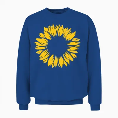 Golden Mandala Sunflower Unisex Sweatshirt - Royal