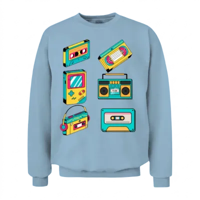 Vintage Retro Never Forget Unisex Sweatshirt - Light Blue