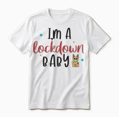 Im a Lockdown Ba Retro Unisex T-Shirt - White