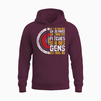 Amateur Archery Bow Hunter Archer Arrow Hunting Unisex Hoodie - Maroon